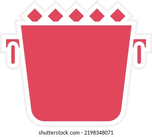 Vector Design Ice Bucket Icon Style