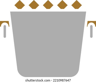 Vector Design Ice Bucket Icon Style