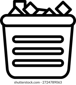 Diseño de Vector Ice Bucket Icon Style