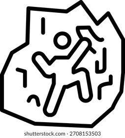 Vector Design Ice Climbing Icon Style