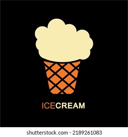 Vector design of ice cream in a cup.