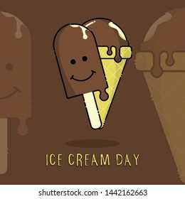 Vector Design For Ice Cream Day with ice cream icon