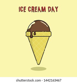 Vector Design for Ice Cream Day with Ice Cream Icon