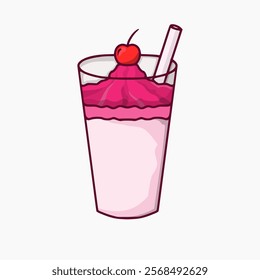 vector design of ice cream in a glass on a white background