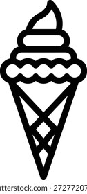 Estilo de icono de helado de diseño de Vector