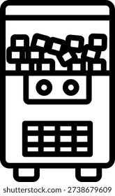 Vector Design Ice maker Icon Style