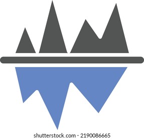 Diseño de vectores Iceberg Estilo de iconos