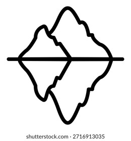 Estilo de Ícone de Iceberg de Design de Vetor