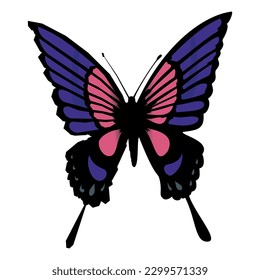 Icono de diseño del vector Mezcla de mariposa