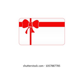 Vector design icon card with bow (certificate, diploma, discount card). 