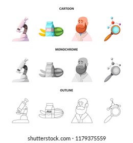 Vector design of  and  icon. Collection of  and  stock vector illustration.