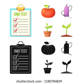 Vector design of  and  icon. Collection of  and  vector icon for stock.