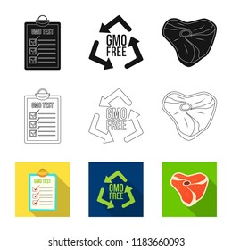Vector design of  and  icon. Collection of  and  stock vector illustration.