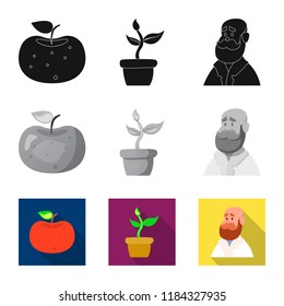 Vector design of  and  icon. Collection of  and  stock symbol for web.