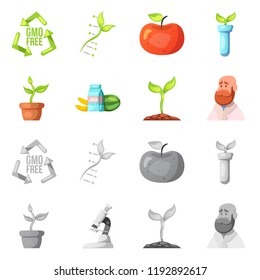 Vector design of  and  icon. Collection of  and  vector icon for stock.