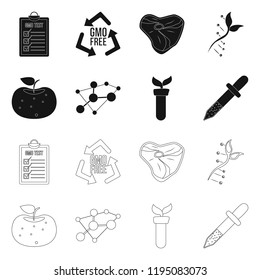 Vector design of  and  icon. Collection of  and  stock vector illustration.