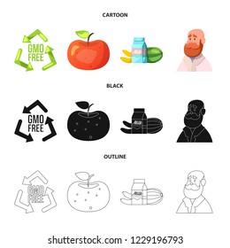 Vector design of  and  icon. Collection of  and  stock vector illustration.