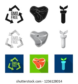 Vector design of  and  icon. Collection of  and  vector icon for stock.