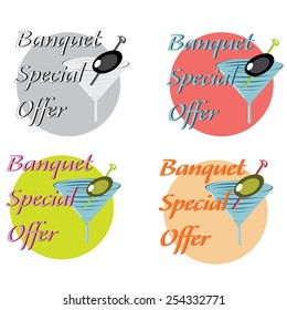 vector design icon and concept for restaurant food service with special offer