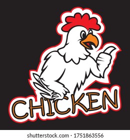 icono de diseño vectorial logotipo de pollo