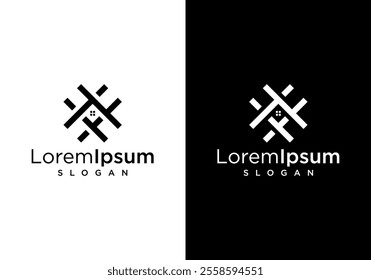 vector design icon logo house symbol hashtag