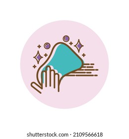vector design icon logo wipe to clean