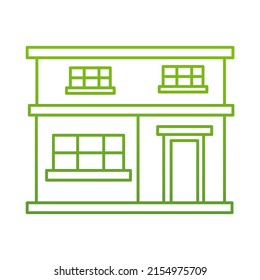 vector design, icon, modern eco-friendly green house shape illustration