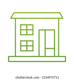 Vektordesign, Ikone, moderne, umweltfreundliche Grünhausgestaltung, Vektorgrafik