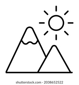 Vector design icon of mountains