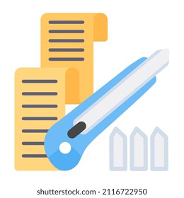 Vector design icon of paper cutter

