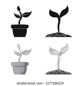 Vector design of  and  icon. Set of  and  stock symbol for web.