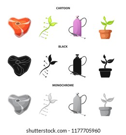 Vector design of  and  icon. Set of  and  vector icon for stock.
