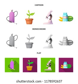 Vector design of  and  icon. Set of  and  vector icon for stock.