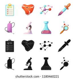 Vector design of  and  icon. Set of  and  stock vector illustration.