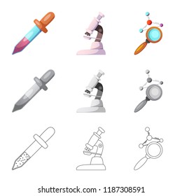 Vector design of  and  icon. Set of  and  vector icon for stock.