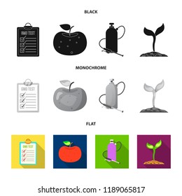 Vector design of  and  icon. Set of  and  stock vector illustration.