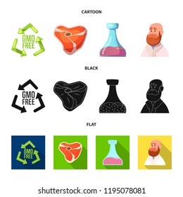Vector design of  and  icon. Set of  and  vector icon for stock.
