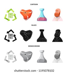 Vector design of  and  icon. Set of  and  stock symbol for web.