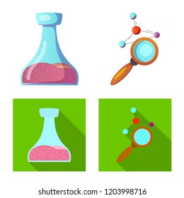 Vector design of  and  icon. Set of  and  stock vector illustration.
