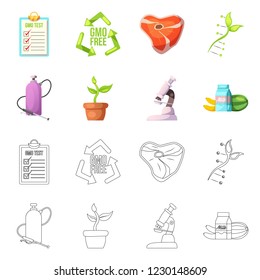 Vector design of  and  icon. Set of  and  stock symbol for web.