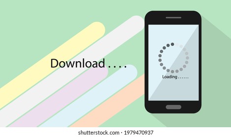 vector design icon, smartphone loading update system.