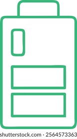 Vector design and icon style digital illustration battery 