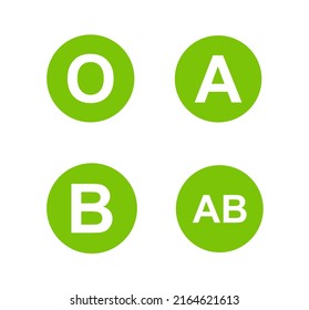 Vektordesign, Symbol oder Symbol, Abbildung der Blutgruppe