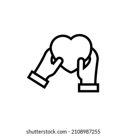 vector design, icon or symbol giving love