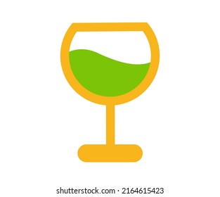 vector design, icon or symbol, illustration of a glass filled with a drink