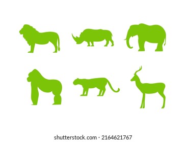 vector design, icon or symbol, illustration of various animal shapes