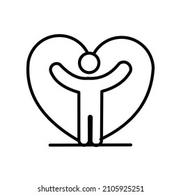 vector design, icon or symbol of people to take care of health