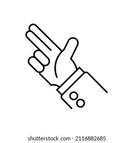 diseño vectorial, icono o símbolo de la forma de la mano de disparo