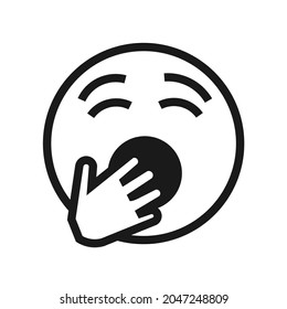 vector design, icon or symbol of sleepy expression