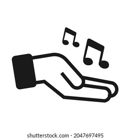 vector design, icon or symbol of tone creator hand